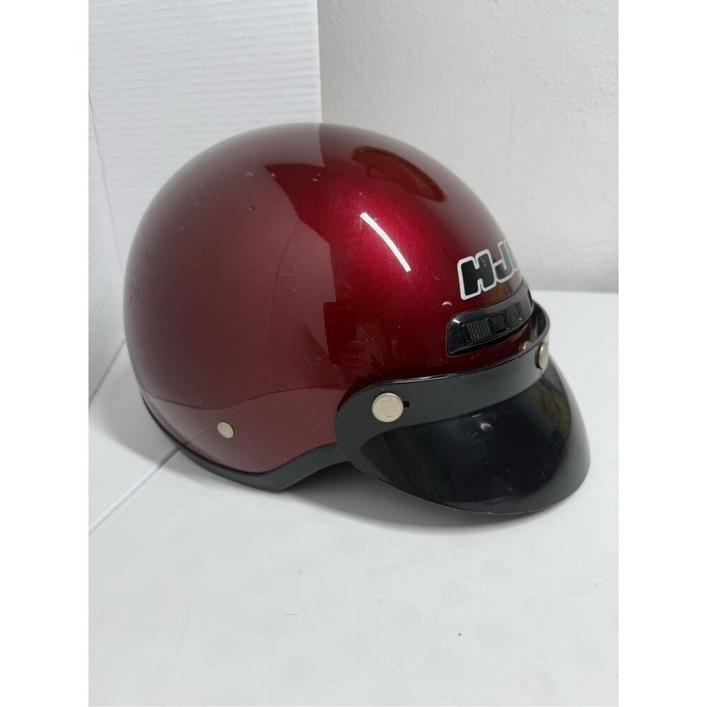 HJC Motorcycle Half Helmet No Shield Red Size L See Description